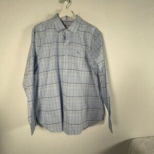 Tommy Bahama Men Sarasota Stretch Plaid Button-Up Shirt Large Long Sleeve Casual